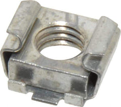 Made in USA - 3/8-16 Screw, 0.028 to 0.056" Thick, Spring Steel Cage Nut - Zinc-Plated Finish - Apex Tool & Supply