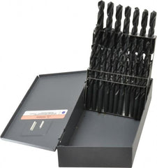 Hertel - 118° Point, Oxide Finish, High Speed Steel Jobber Length Drill Bit Set - Apex Tool & Supply