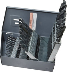 Hertel - 1/16 to 1/2", 135° Point, Oxide Finish, High Speed Steel Jobber Length Drill Bit Set - Apex Tool & Supply