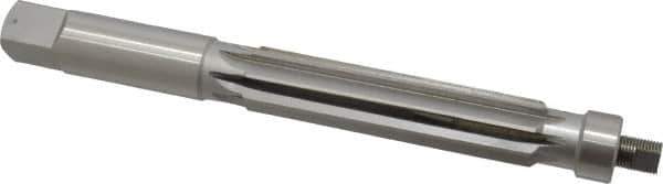 Value Collection - 1-1/8" Reamer Diam, 0.012 Max Expansion, Straight Shank, 4-3/4" Flute Length, Hand Expansion Reamer - Straight Flute, 10-1/2" OAL, Right Hand Cut, 8 Flutes, High Speed Steel - Apex Tool & Supply