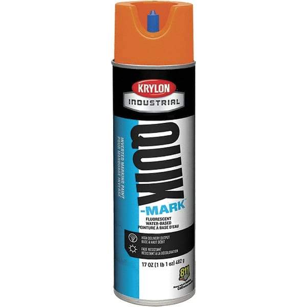Krylon - 20 fl oz Orange Marking Paint - 50 to 60 Sq Ft Coverage, Water-Based Formula - Apex Tool & Supply
