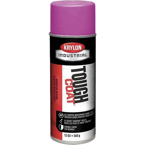 Krylon - OSHA Purple, 12 oz Net Fill, High Gloss, Enamel Spray Paint - 20 to 25 Sq Ft per Can, 16 oz Container, Use on Conduits, Ducts, Electrical Equipment, Machinery, Metal, Motors, Pipelines & Marking Areas, Railings, Steel Bars, Tool Boxes, Tools - Apex Tool & Supply