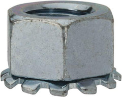 Value Collection - 1/2-13, Zinc Plated, Steel Hex Nut with External Tooth Washer - 7/8" Washer Diam, 3/4" Width Across Flats - Apex Tool & Supply