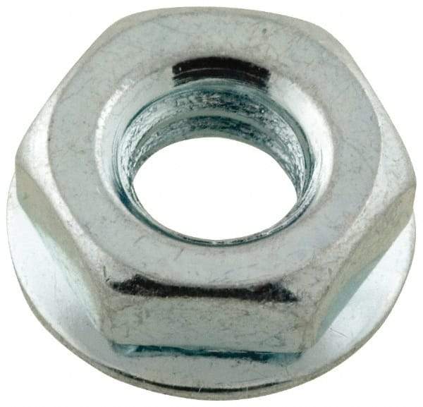 Value Collection - 1/4-20, Zinc Plated, Steel Hex Nut with Conical Washer - 1/2" Washer Diam, 7/16" Width Across Flats - Apex Tool & Supply
