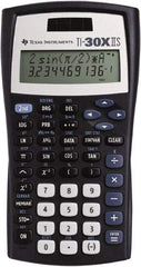 Texas Instruments - LCD Scientific Calculator - 3-3/8 x 6-3/8 Display Size, Black, Battery & Solar Powered, 1.1" Long x 6-1/2" Wide - Apex Tool & Supply
