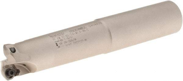 Iscar - 1" Cut Diam, 0.06" Max Depth, 1" Shank Diam, Weldon Shank Indexable High-Feed End Mill - Screw Holding Method, FF WOMT/WOCT, FF WOMW Insert, FF EW Toolholder, Through Coolant - Apex Tool & Supply