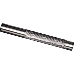 Made in USA - 3mm Diam, 12mm LOC, Plain End, Solid Carbide Diamond Pattern Router Bit - Right Hand Cut, 38mm OAL - Apex Tool & Supply