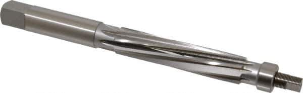 Value Collection - 7/8" Reamer Diam, 0.006 Max Expansion, Straight Shank, 4" Flute Length, Hand Expansion Reamer - Spiral Flute, 9" OAL, Left Hand Spiral, Right Hand Cut, 8 Flutes, High Speed Steel - Apex Tool & Supply
