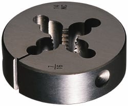 Cle-Line - 3/4-10 UNC Carbon Steel Round Adjustable Die - Apex Tool & Supply