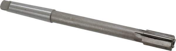 Interstate - 3/4" Diam, 0.623 to 0.625" Max Diam 2MT Morse Taper Shank, 1-3/8" Flute Length, Machine Expansion Reamer - Straight Flute, 9-1/2" OAL, Right Hand Cut, 6 Flutes, High Speed Steel, Bright Finish - Apex Tool & Supply