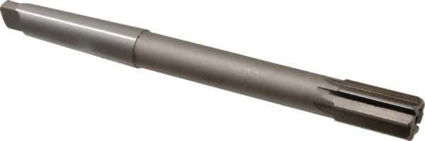 Interstate - 1" Diam, 0.873 to 0.875" Max Diam 3MT Morse Taper Shank, 1-5/8" Flute Length, Machine Expansion Reamer - Straight Flute, 10-1/2" OAL, Right Hand Cut, 8 Flutes, High Speed Steel, Bright Finish - Apex Tool & Supply