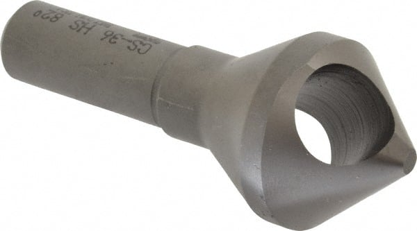 Weldon - 1-1/8" Head Diam, 1/2" Shank Diam, 82° High Speed Steel Countersink - Apex Tool & Supply