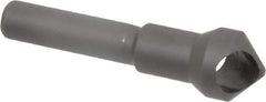 Weldon - 7/16" Head Diam, 1/4" Shank Diam, 90° High Speed Steel Countersink - Bright Finish, 1-11/16" OAL, Single End, Straight Shank, Right Hand Cut - Apex Tool & Supply