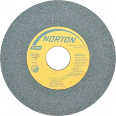 Norton - 6" Diam x 1-1/4" Hole x 1/2" Thick, I Hardness, 60 Grit Surface Grinding Wheel - Silicon Carbide, Type 1, Medium Grade, 4,140 Max RPM, Vitrified Bond, No Recess - Apex Tool & Supply