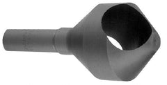 Weldon - 1-1/2" Head Diam, 1/2" Shank Diam, 90° High Speed Steel Countersink - Bright Finish, 3-1/2" OAL, Single End, Straight Shank, Right Hand Cut - Apex Tool & Supply
