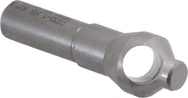 Weldon - 49/64" Head Diam, 1/2" Shank Diam, 82° High Speed Steel Countersink - Bright Finish, 2-5/8" OAL, Single End, Straight Shank, Includes Pilot, Right Hand Cut - Apex Tool & Supply
