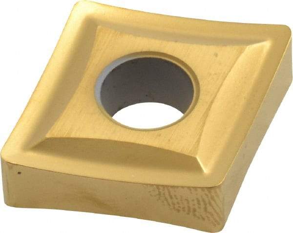Kennametal - CNMP643 Grade KC730 Carbide Turning Insert - TiN Finish, 80° Diamond, 3/4" Inscr Circle, 1/4" Thick, 3/64" Corner Radius - Apex Tool & Supply