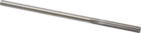 Made in USA - 1/4" High Speed Steel 6 Flute Chucking Reamer - Straight Flute, 0.2405" Straight Shank, 1-1/2" Flute Length, 6" OAL - Apex Tool & Supply