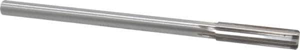 Made in USA - 0.4365" High Speed Steel 6 Flute Chucking Reamer - Straight Flute, 0.373" Straight Shank, 1-3/4" Flute Length, 7" OAL - Apex Tool & Supply