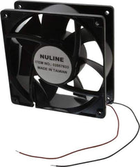 Value Collection - 12 Volts, DC, 130 CFM, Square Tube Axial Fan - 0.66 Amp Rating, 2,520 to 2,800 RPM, 4.7" High x 4.7" Wide x 1-1/2" Deep - Apex Tool & Supply