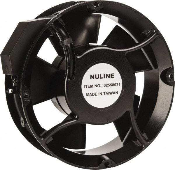 Value Collection - 230 Volts, AC, 235 CFM, Round Tube Axial Fan - 0.15 Amp Rating, 2,850 to 3,350 RPM, 6.7" High x 6.7" Wide x 2" Deep - Apex Tool & Supply