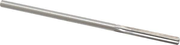 Made in USA - 1/4" High Speed Steel 6 Flute Chucking Reamer - Straight Flute, 1/4" Straight Shank, 1-1/2" Flute Length, 6" OAL - Apex Tool & Supply