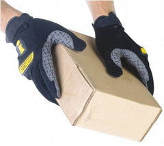 ironCLAD - Size L (10) DiamondClad/Amara/Spandex/Terry/Silicon Anti-Vibration/Impact Protection Work Gloves - For General Purpose, Uncoated, Hook & Loop Cuff, Full Fingered, Black, Paired - Apex Tool & Supply