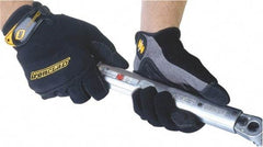 ironCLAD - Size L (9-10) Synthetic Leather Anti-Vibration/Impact Protection Work Gloves - For Mechanic's & Lifting, Uncoated, Hook & Loop Cuff, Full Fingered, Black, Paired - Apex Tool & Supply