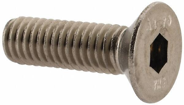 Value Collection - M6x1.00 Metric Coarse Hex Socket Drive, 90° Flat Screw - Grade 316 & Austenitic A4 Stainless Steel, Partially Threaded, 20mm OAL - Apex Tool & Supply