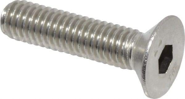 Value Collection - M6x1.00 Metric Coarse Hex Socket Drive, 90° Flat Screw - Grade 316 & Austenitic A4 Stainless Steel, Partially Threaded, 25mm OAL - Apex Tool & Supply
