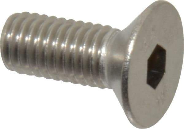 Value Collection - M8x1.25 Metric Coarse Hex Socket Drive, 90° Flat Screw - Grade 316 & Austenitic A4 Stainless Steel, Fully Threaded, 20mm OAL - Apex Tool & Supply