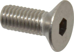 Value Collection - M8x1.25 Metric Coarse Hex Socket Drive, 90° Flat Screw - Grade 316 & Austenitic A4 Stainless Steel, Fully Threaded, 20mm OAL - Apex Tool & Supply