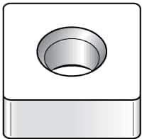 Kennametal - SNGA434 T0420 Grade KY4400 Ceramic Turning Insert - TiN Finish, 90° Square, 1/2" Inscr Circle, 3/16" Thick, 1/16" Corner Radius - Apex Tool & Supply