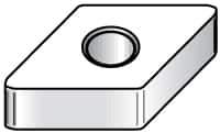 Kennametal - DNGA441 T0820 Grade KY1615 Ceramic Turning Insert - Uncoated, 55° Diamond, 1/2" Inscr Circle, 1/4" Thick, 1/64" Corner Radius - Apex Tool & Supply