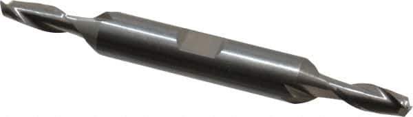 OSG - 7/32", 9/16" LOC, 3/8" Shank Diam, 3-3/8" OAL, 2 Flute, Solid Carbide Square End Mill - Double End, Uncoated, Spiral Flute, 30° Helix, Centercutting, Right Hand Cut, Right Hand Flute, Series 442 - Apex Tool & Supply