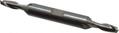 OSG - 7/32", 9/16" LOC, 3/8" Shank Diam, 3-3/8" OAL, 2 Flute, Solid Carbide Square End Mill - Double End, Uncoated, Spiral Flute, 30° Helix, Centercutting, Right Hand Cut, Right Hand Flute, Series 442 - Apex Tool & Supply