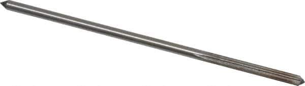 Interstate - 1/8" High Speed Steel Chucking Reamer - Straight Flute, 0.119" Straight Shank, 7/8" Flute Length, 3-1/2" OAL - Apex Tool & Supply