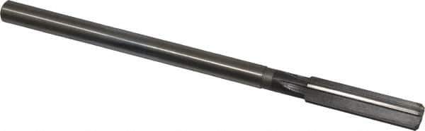 Interstate - 0.4355" High Speed Steel Chucking Reamer - Straight Flute, 0.373" Straight Shank, 1-3/4" Flute Length, 7" OAL - Apex Tool & Supply