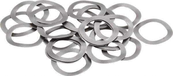 Gardner Spring - 0.265" ID x 0.367" OD, Grade 1074-1095 Steel Wave Disc Spring - 0.006" Thick, 0.03" Overall Height, 0.015" Deflection, 3 Lb at Deflection - Apex Tool & Supply