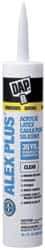 DAP - 10.1 oz Cartridge Clear Acrylic & Latex Caulk - -20 to 180°F Operating Temp, 30 min Tack Free Dry Time - Apex Tool & Supply