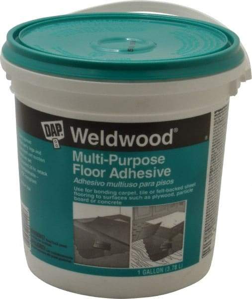 DAP - 128 Fluid Ounce Container, Off-White, Tub Synthetic Latex Construction Adhesive - 15 min Fixture Time, Indoor - Apex Tool & Supply