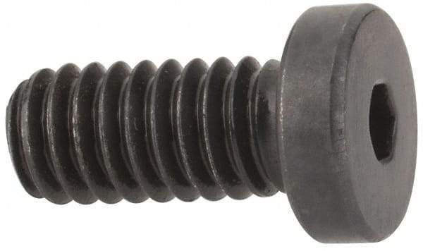 Made in USA - #8-32 UNC Hex Socket Drive, Low Socket Cap Screw - Grade 4037 Alloy Steel, Black Oxide Finish, Fully Threaded, 3/8" Length Under Head - Apex Tool & Supply