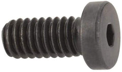 Made in USA - #8-32 UNC Hex Socket Drive, Low Socket Cap Screw - Grade 4037 Alloy Steel, Black Oxide Finish, Fully Threaded, 3/8" Length Under Head - Apex Tool & Supply
