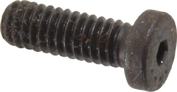Made in USA - #8-32 UNC Hex Socket Drive, Low Socket Cap Screw - Grade 4037 Alloy Steel, Black Oxide Finish, Fully Threaded, 1/2" Length Under Head - Apex Tool & Supply