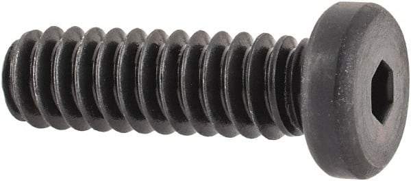 Made in USA - #10-24 UNC Hex Socket Drive, Low Socket Cap Screw - Grade 4037 Alloy Steel, Black Oxide Finish, Fully Threaded, 5/8" Length Under Head - Apex Tool & Supply