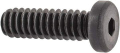 Made in USA - #10-24 UNC Hex Socket Drive, Low Socket Cap Screw - Grade 4037 Alloy Steel, Black Oxide Finish, Fully Threaded, 5/8" Length Under Head - Apex Tool & Supply