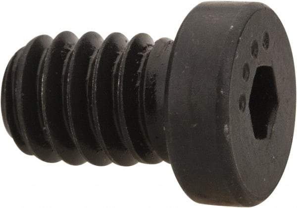 Made in USA - 1/4-20 UNC Hex Socket Drive, Low Socket Cap Screw - Grade 4037 Alloy Steel, Black Oxide Finish, Fully Threaded, 3/8" Length Under Head - Apex Tool & Supply