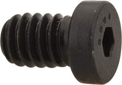Made in USA - 1/4-20 UNC Hex Socket Drive, Low Socket Cap Screw - Grade 4037 Alloy Steel, Black Oxide Finish, Fully Threaded, 3/8" Length Under Head - Apex Tool & Supply