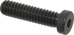 Made in USA - 1/4-20 UNC Hex Socket Drive, Low Socket Cap Screw - Grade 4037 Alloy Steel, Black Oxide Finish, Fully Threaded, 1" Length Under Head - Apex Tool & Supply