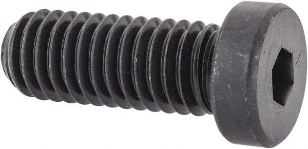 Made in USA - 3/8-16 UNC Hex Socket Drive, Low Socket Cap Screw - Grade 4037 Alloy Steel, Black Oxide Finish, Fully Threaded, 1" Length Under Head - Apex Tool & Supply